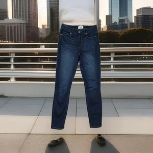 Paige Jeans Damen 26 Etikett 27x28 Fit Hoxton Ankle Dark Wash Denim Stretch Strait - Bild 1 von 18