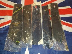 Job Lot x5 Vintage Various Logos Men's Neck Ties - Picture 1 of 4