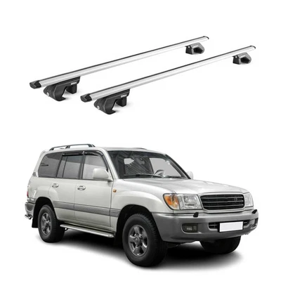 Roof Rack Cross Bars Luggage Carrier for Toyota Land Cruiser 1998-2007 Grey 2x - Image 1 of 4