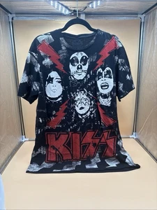 Kiss T-Shirt All Over Print Gr. Large doppelseitig kurzarm weiche Baumwolle - Bild 1 von 8
