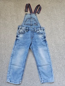 Mayoral baby toddler denim dungarees Spanish Designer baby boutique24 months - Picture 1 of 8