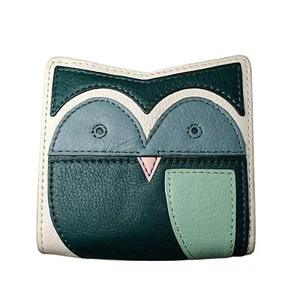 Cartera de búho para mujer Fossil RFID doble bolsillo para monedas y ranuras para tarjetas cuero de vaca - Imagen 1 de 8