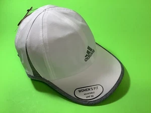 ADIDAS UPF50 Women’s Snapback Hat Adjustable Aeroready ONE SIZE White w/Gray - Picture 1 of 12