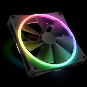NZXT RF-D14SF-B1 F140 RGB DUO 140mm FDB Fan (Black), 4Pin PWM - Picture 1 of 5