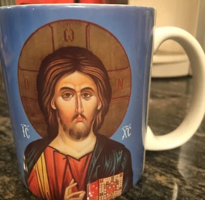 Jesus Keramik Kaffee Tee Becher Tasse Maria Magdalena Religiös Kreuz Heilig Katholisch - Bild 1 von 5