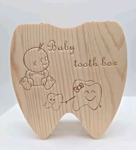 Wooden BabyTeeth Storage Keepsake Collecting Box - Picture 1 of 6