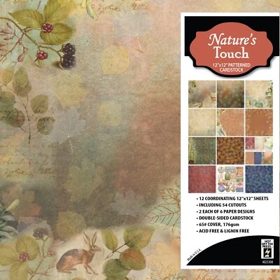 Nature 12x12 Cardstock Paper – Botanical Scrapbook Craft Sheets - Image 1 of 2