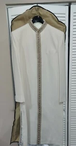 Men Ethnic Indian Desi Western Sherwani Kurta wedding Salwar Kameez two piece - Picture 1 of 7