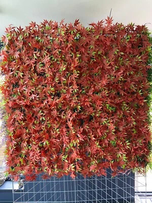 Artificial Plant Wall Red Leaf Panels for Living Walls - 100 cm x 100 cm, - Image 1 of 2