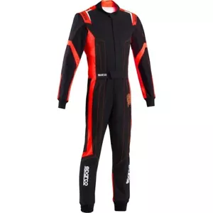 Sparco Rennsportoverall THUNDER Advanced CIK/FIA Approved Overall Schwarz/rot - Bild 1 von 4