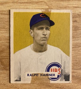 1949 Bowman #212 Ralph Hamner Chicago Cubs