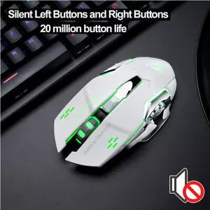 Rechargeable X8 Wireless Game Mouse Silent Led Backlit Usb 1800Dpi Optical Part - Picture 1 of 13