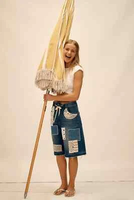 Anthropologie Pilcro 精心经典牛仔百慕大短裤 25 码 — 第 1/4 张图片