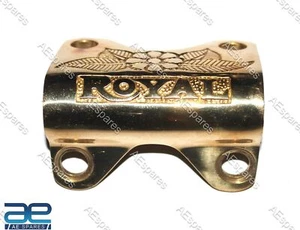 Customized Golden Handle Bar Clamp Brass For Royal Enfield - Picture 1 of 12