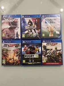Lot 6 Jeux PS4 Neufs Blister Rugby Moto GP MXGP PAL VF Sports PEGI 3+ Course - Picture 1 of 12