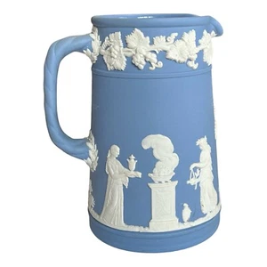 Beautiful Vintage Wedgwood Blue Jasperware Cream Pitcher - Picture 1 of 3