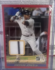 2024 Donruss Andrew Jones Memorabilia 99/99 Pin Stripe patch - Picture 1 of 2