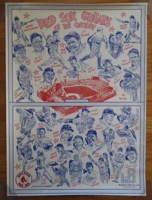 Póster de los Boston Red Sox Greats of Century Ted Williams Cy Young Babe Ruth Foto 1 de 4