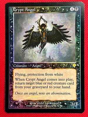 MTG Foil 1X Crypt Angel X1 Invasion Magic - Slight Play - Image 1 of 2