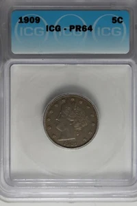 1909  .05  ICG  PR 64  Liberty Nickel, V Nickel, 5 Cent Piece - Picture 1 of 2
