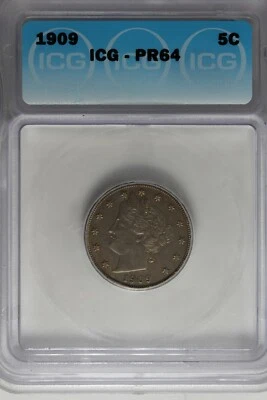 1909  .05  ICG  PR 64  Liberty Nickel, V Nickel, 5 Cent Piece - Image 1 of 2