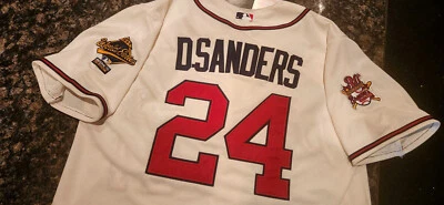 Atlanta Braves #24 Deion Sanders cooperstown Limited Edition 2Patch sewn Jersey - Image 1 of 4