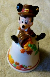 DISNEY CATALOG PILGRIM MICKEY MOUSE THANKSGIVING BELL - Picture 1 of 6