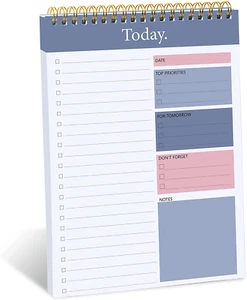 To Do List Notepad - Daily Planner Notepad Undated 52 Sheets, 6.5" X 9.8" Planni - Picture 1 of 12