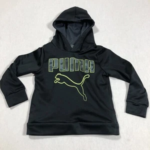 PUMA Boys' Size 4 Black Graphic Long Sleeve Hoodie With Pockets K2 - Picture 1 of 9