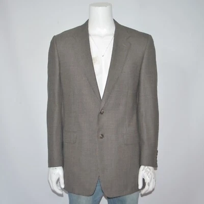 CORNELIANI 100% Wool Brown Check Two Button Sport Coat Blazer Sz 42L - Image 1 of 4
