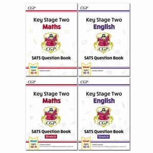 CGP KS2 English, Maths SATS Question Book 4 Books Collection Set Ages 10-11 NEW - Picture 1 of 5