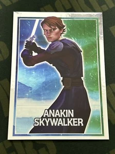 2008 Topps Merlin FOIL Sticker Star Wars The Clone Wars ANAKIN SKYWALKER #186 - Picture 1 of 2