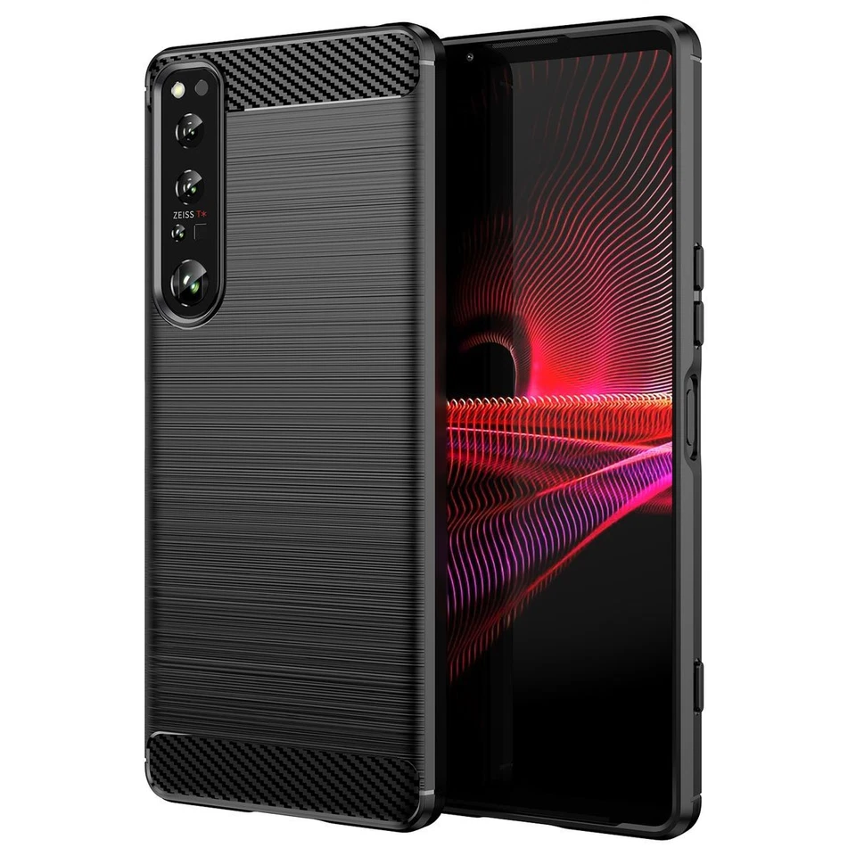 Custodia Protettiva Per Sony OnePlus Realme Xiaomi Cover Bumper Carbonio - Immagine 1 di 1