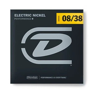 Cuerdas de guitarra eléctrica Dunlop Performance+ herida de níquel 08-38 luz DEN0838 - Imagen 1 de 2