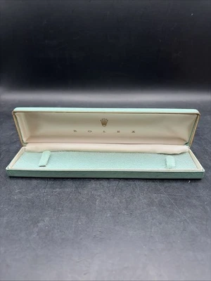 Caja de reloj interior alargada verde aguamarina genuina vintage años 40-50 ROLEX  Foto 1 de 4