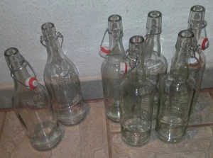 7 Bügelflaschen Glasflaschen Bügelverschluss Flasche Drahtbügelflasche 750ml-1L - Bild 1 von 1