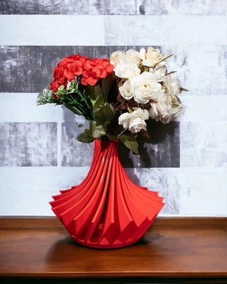 Elegante jarrón espiral - Decoración del hogar impresa en 3D Foto 1 de 4