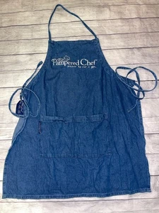 Grembiule da cucina The Pampered Chef blu denim consulente adulto taglia unica - Foto 1 di 4