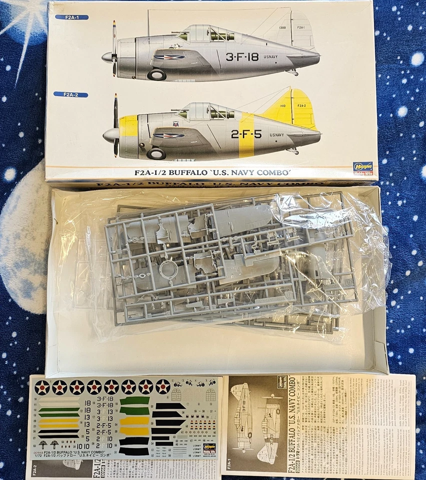 F2A-1 Buffalo U.S. Navy Combo Hasegawa kit  1/72  guerra pacifico - Immagine 1 di 1