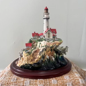 Lenox Lighthouse Collection 1998 "Light At Lands End" by miniaturist Ron Spicer. - Picture 1 of 5
