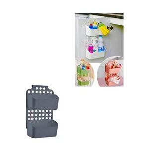 2 TIER OVER DOOR SHOWER BATHROOM CADDY SHOWER CADDY OVER DOOR HANGING PLASTIC - Picture 1 of 1