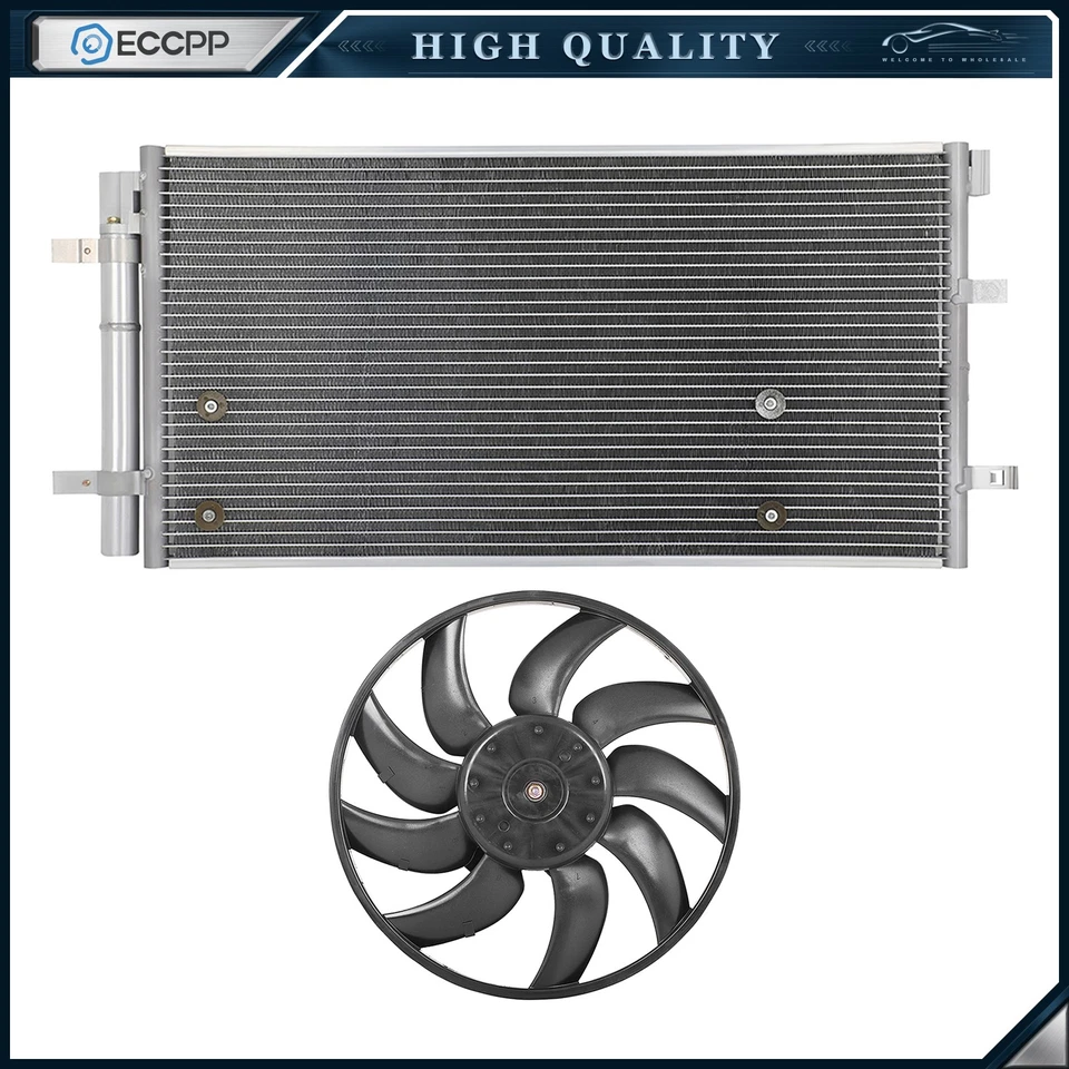 Electric AC Condenser Cooling Fan Kit For 2008 2009 2010-2017 Audi A5 Quattro Foto 1 de 4