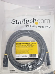 Lot of 4x Startech DisplayPort Cable with latches - M/M 5m - Afbeelding 1 van 8