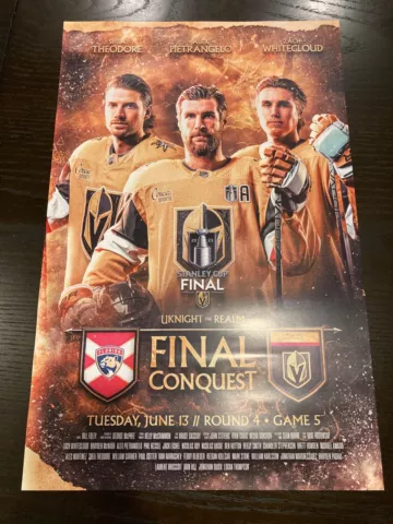 VEGAS GOLDEN KNIGHTS - 2023 FINALS POSTER 06/13/23 - ROUND 4 GAME 5 vs FLA Cover
