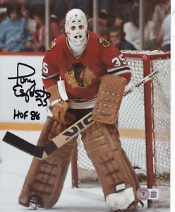 TONY ESPOSITIO signed (CHICAGO BLACKHAWKS) Hockey 8X10 photo BECKETT BJ36051 - Picture 1 of 1