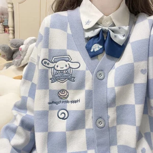 New My Melody Kuromi Cinnamoroll JK Cardigan Knitted Sweater Student Coats UK - Picture 1 of 14