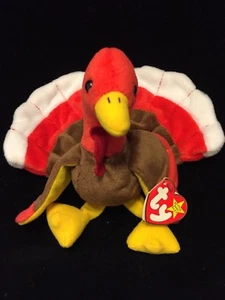 Beanie Baby GOBBLES the Turkey Born 27.11.1996 P.E. Pellets Retired - Bild 1 von 6