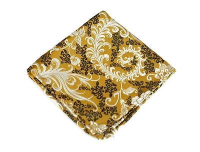 Lord R Colton Masterworks Pocket Square - Kyoto Copper Floral Silk - $75 New - Image 1 of 2