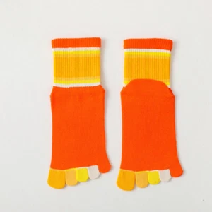 5 Pair of Cute Kids Girl Boy Striped Socks Five Finger Comfy Soft Cosy Sports - Picture 1 of 12