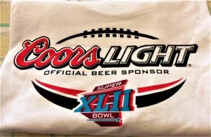 Super Bowl #42 Unisex Tee  XLII Coors Light Official Sponsor XL  WHITE Low Ship - Picture 1 of 5